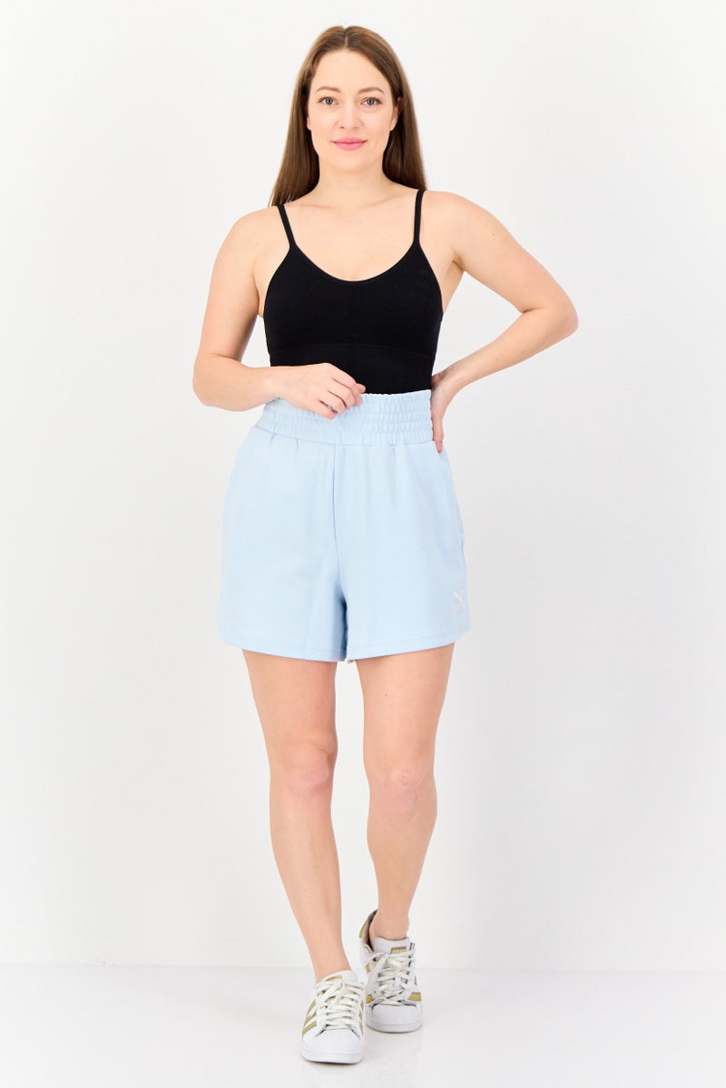 PUMA Women Sportswear Fit Training Shorts, Light Blue  - Image 4