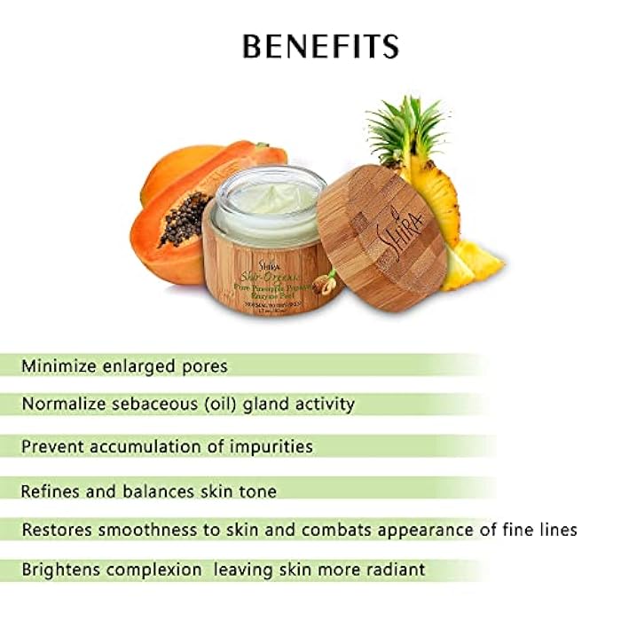 Shira Shir-Organic Pure Pineapple Papaya Enzyme Peel For Smooth Radiant And Balances Skin Tone With Natural Anti-Aging Formula for All Skin Type(15 ml) - Image 3