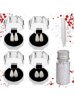 3 otters Vampire Teeth 8 Pcs Vampire Fangs Dentures Halloween Party Cosplay Props Decoration  - Image 1