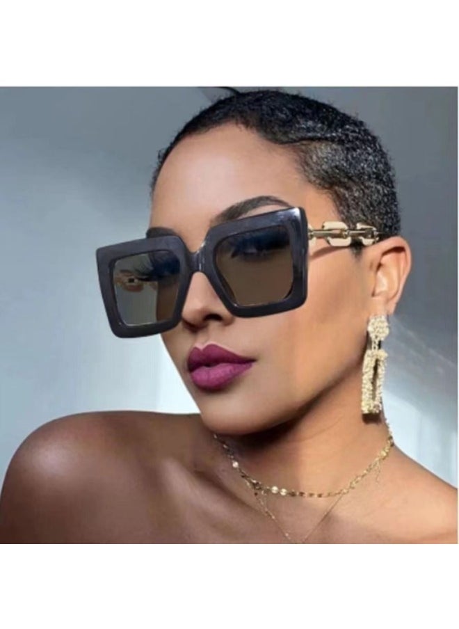 Generic - New Small Frame Square Sunglasses Men's Classic Vintage Square Sun Glasses Women's Outdoor Leisure Eyewear UV400 Gafas De Sol-Lenses Color:E-Frame Color:As shown - Image 1