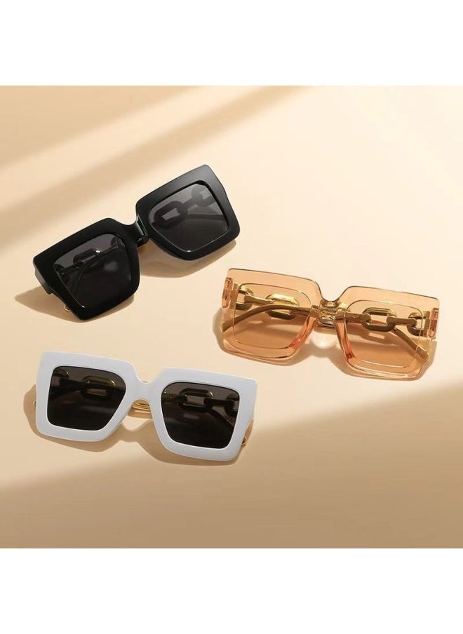 Generic - New Small Frame Square Sunglasses Men's Classic Vintage Square Sun Glasses Women's Outdoor Leisure Eyewear UV400 Gafas De Sol-Lenses Color:E-Frame Color:As shown - Image 1