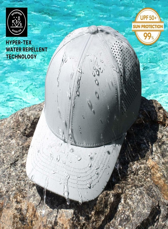 CHOK.LIDS Waterproof Baseball Cap Hyper-TEX Mesh Running Cap Breathable Quick Dry Outdoor Sport Fitted Hats for Men and Women (Navy) - Image 4