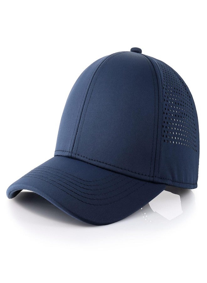 CHOK.LIDS Waterproof Baseball Cap Hyper-TEX Mesh Running Cap Breathable Quick Dry Outdoor Sport Fitted Hats for Men and Women (Navy) - Image 1
