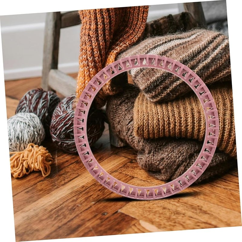 Hemoton 48 Needle Knitting Loom Hand Crank Machine For DIY Hats Scarves Socks Portable Craft Tool - Image 5