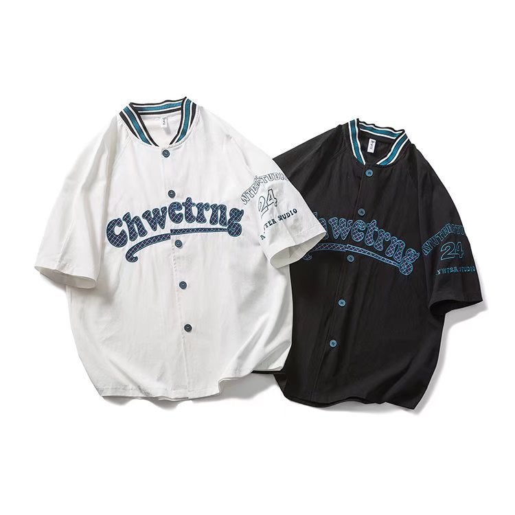 Workwear Shirt Hip Hop T Summer Loose American Baseball Collar Ins Couple Fashion Brand Men'S And Women'S Bf Short Sleeve Top - Image 2