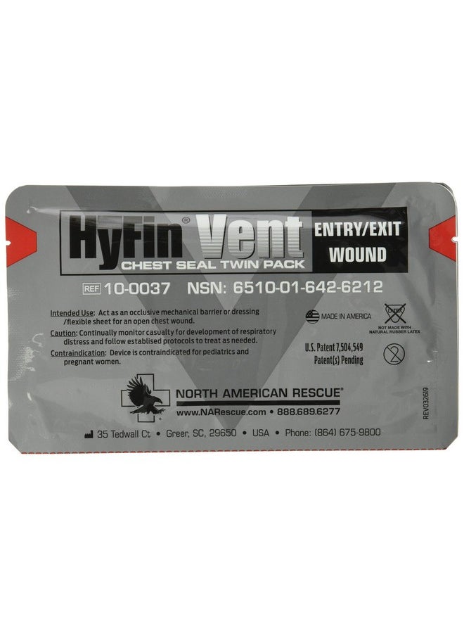 North American Rescue - Hyfin Vent Chest Seal, Original Version 2 Count (Pack Of 1) - Image 1