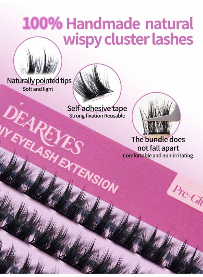 Mega DIY Cluster Lashes Book Palette 80D/120D/150D - Multi-Volume Individual Eyelash Extensions Mix 8-16mm with 3 Spoolies Gift - Image 5