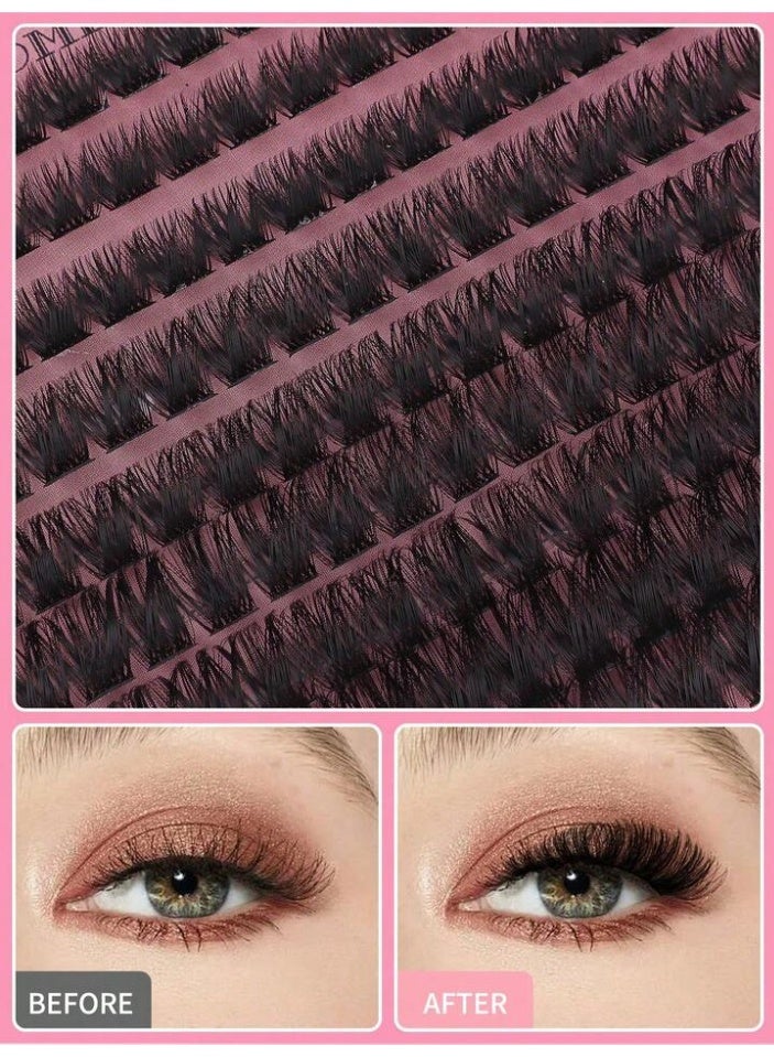 Mega DIY Cluster Lashes Book Palette 80D/120D/150D - Multi-Volume Individual Eyelash Extensions Mix 8-16mm with 3 Spoolies Gift - Image 2