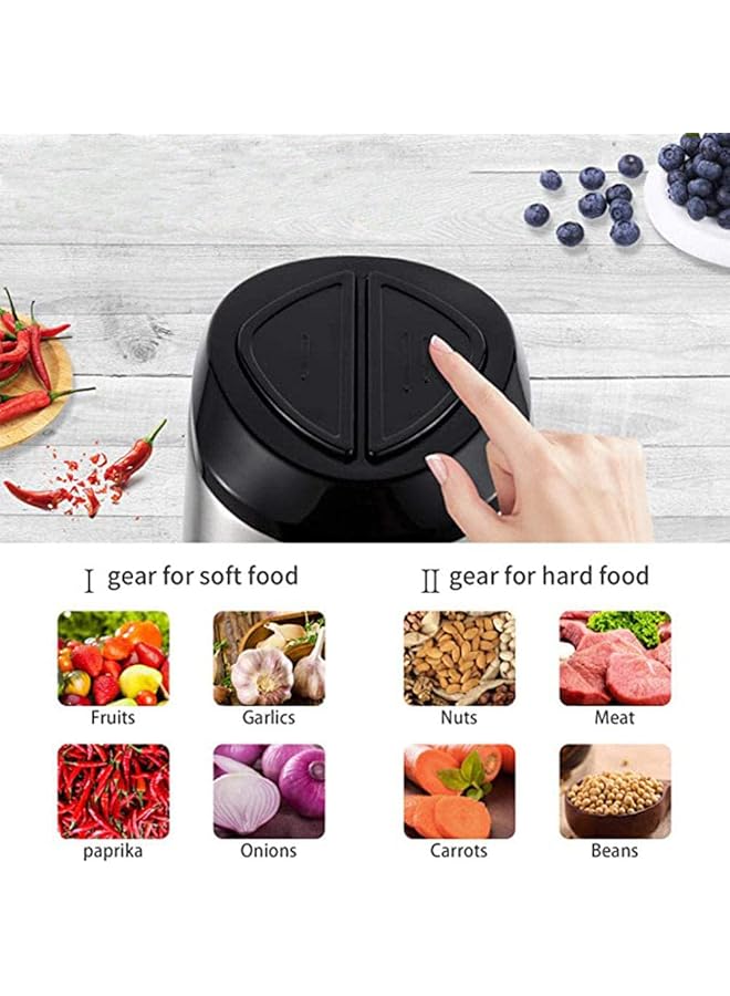 erorex Electric Meat Grinder Meat Mincer 2L 3L Stainless Steel Electric Food Chopper Food Processor Machine For Meat Vegetables Fruits And Nuts Fast And Slow 2 Speed 4 Sharp Blades 3L  - Image 4
