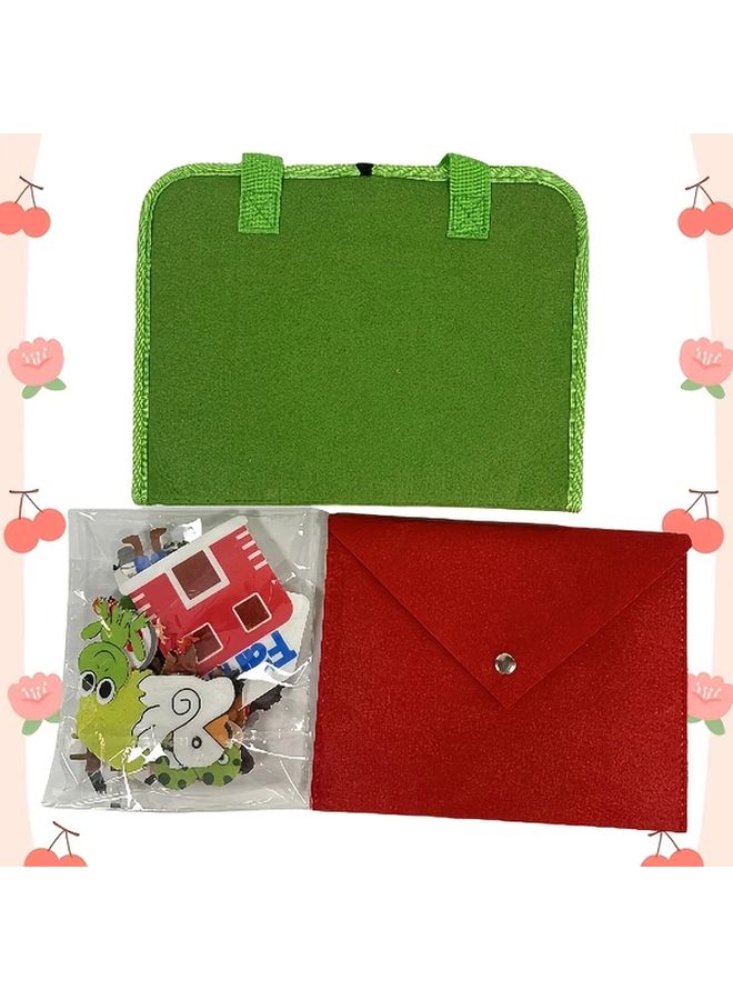 Farm Style Felt Board Storytelling Game Set Interactive Travel Toy For Children - Image 1
