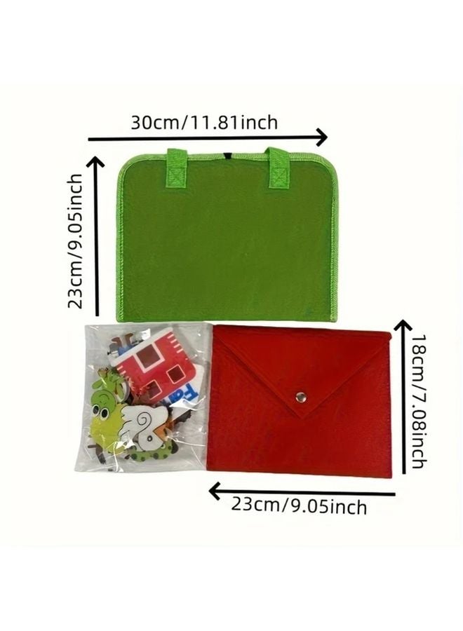 Farm Style Felt Board Storytelling Game Set Interactive Travel Toy For Children - Image 3