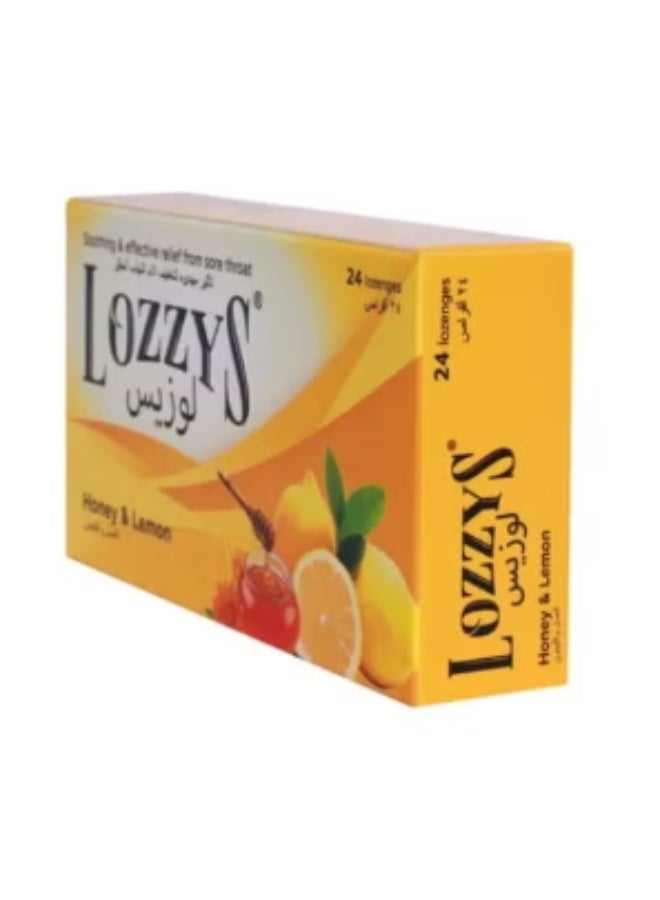 Lozzys - Sore Throat Relief Lozenges - Honey & Lemon - 24 Pcs - Image 2