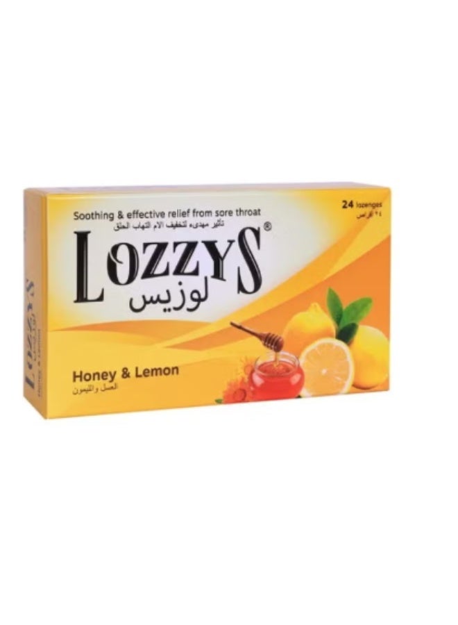 Lozzys - Sore Throat Relief Lozenges - Honey & Lemon - 24 Pcs - Image 1