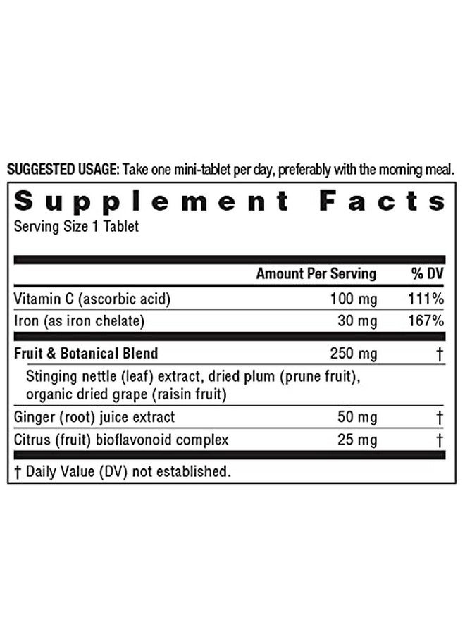 Rainbow Light Rainbow Light - Complete Iron Mini-Tabs, Gently Encourages Healthy Iron Levels by Promoting Iron Absorption with Ferractiv Iron, Vitamin C and Ginger, Vegan, Gluten-Free, Non-Constipating, 60 Tablets - Image 2