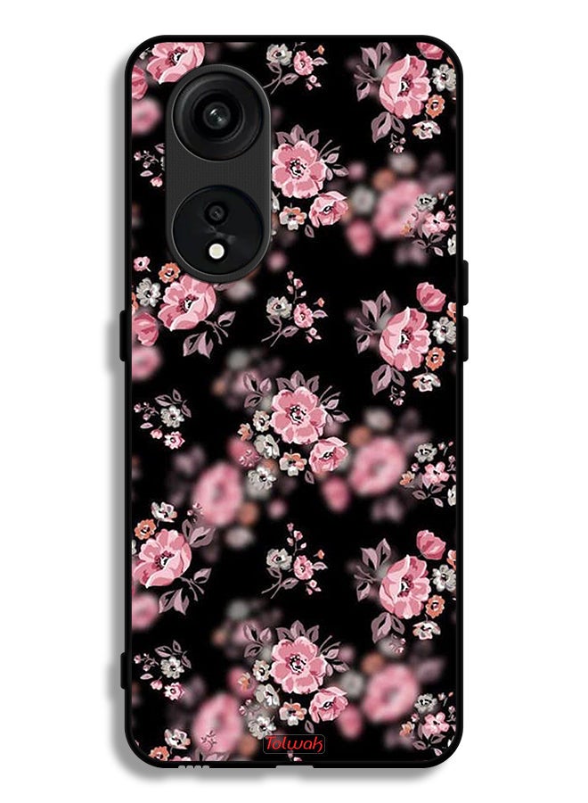 Tolwak غطاء حماية لهاتف أوبو رينو 8T 5G بنمط زهور بورتريه - Image 1