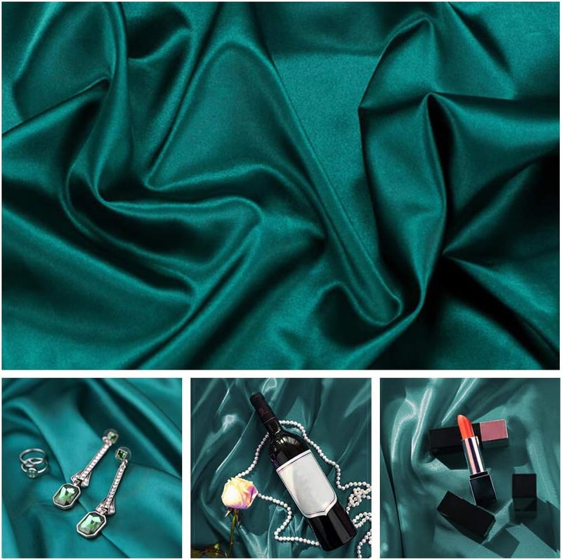 klarako Photography Backdrop Solid Color Artificial Silk Mercerized Cloth Shoot Background Studio Photo Props for Jewelry Ring Cosmetics klarako27.56x39.37inch klarakoDark Green - Image 5