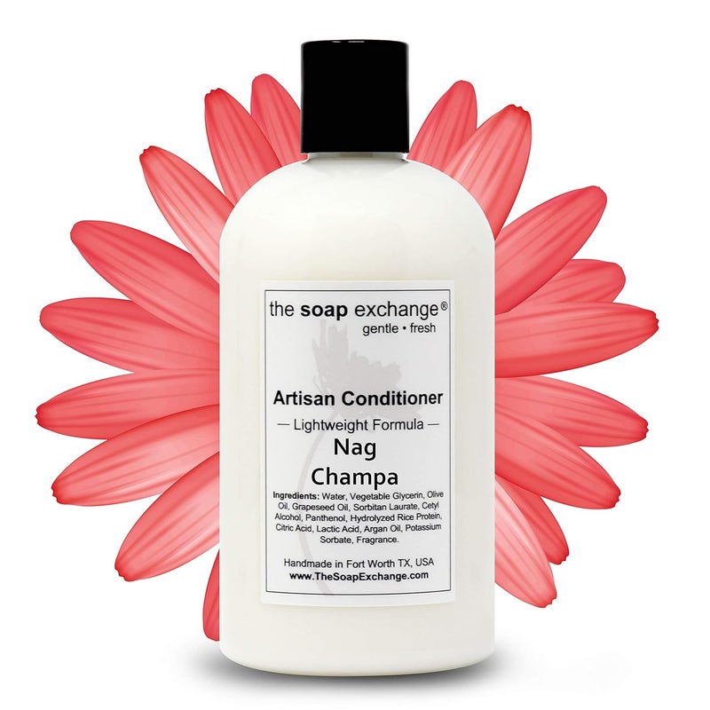 The Soap Exchange Hair Conditioner  Nag Champa Scent  Hand Crafted 12 fl oz  354 ml Natural Artisan Hair Care Sulfate  Paraben Free Nourish Moisturize  Protect Made in the USA