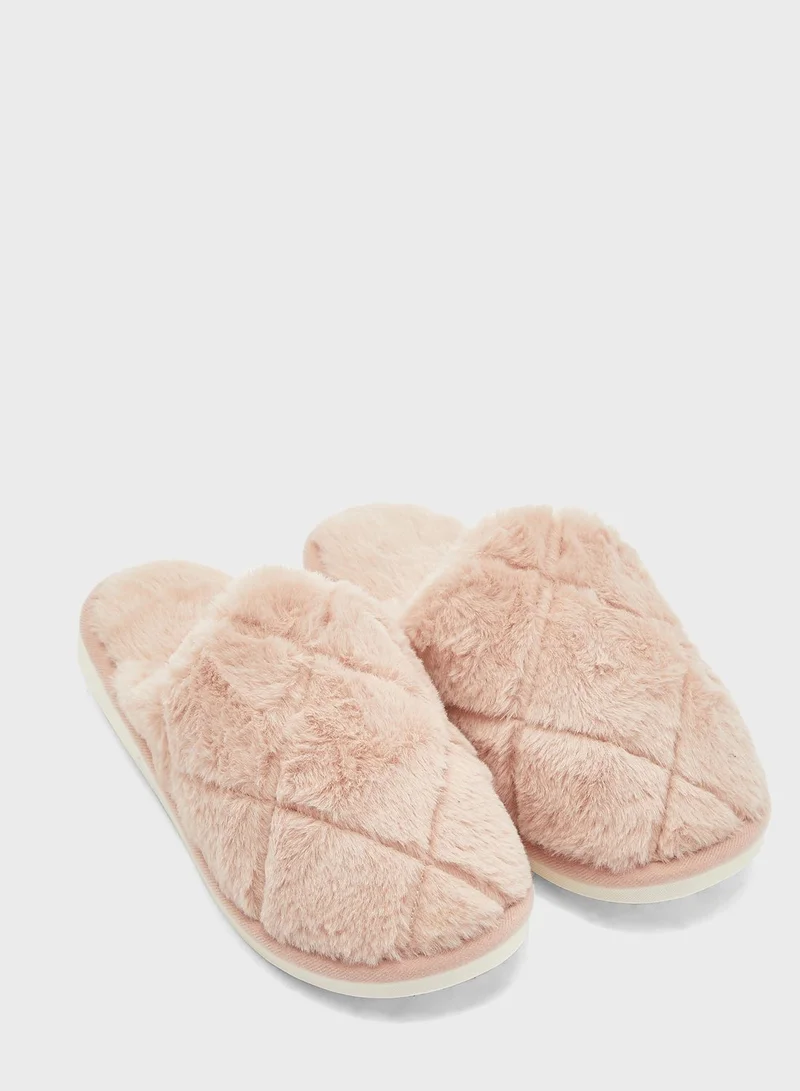 Ginger Quilted Mule Bedroom Slippers