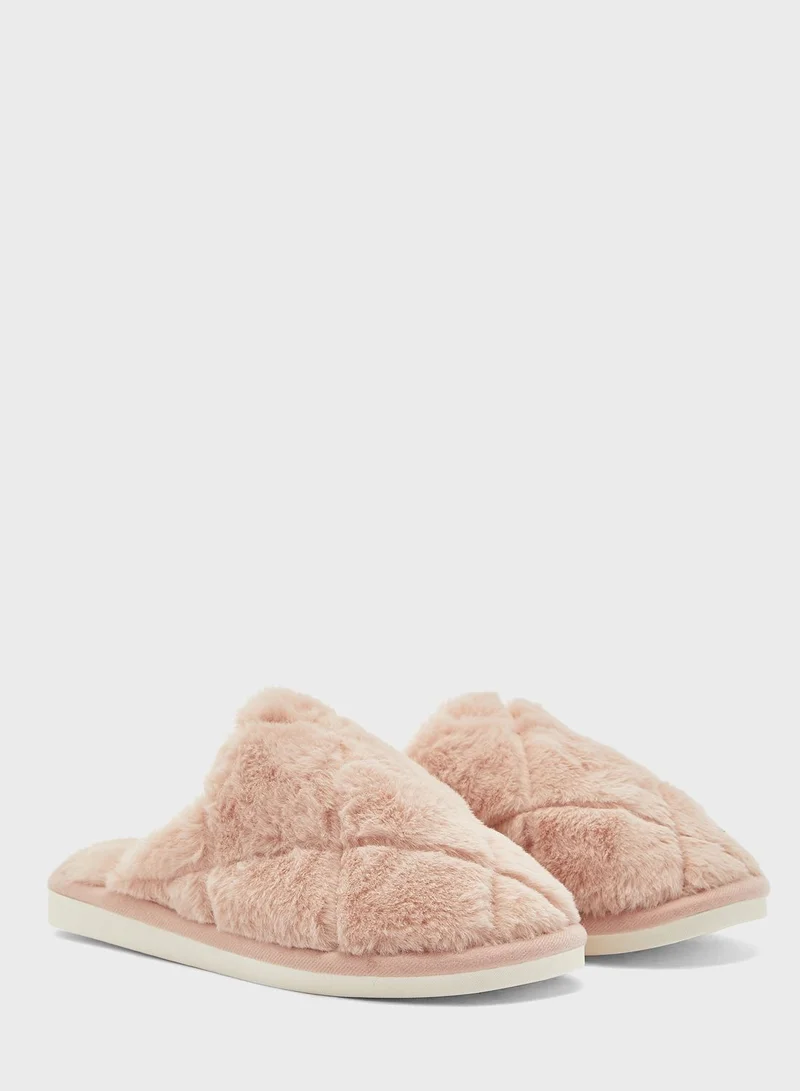 Ginger Quilted Mule Bedroom Slippers