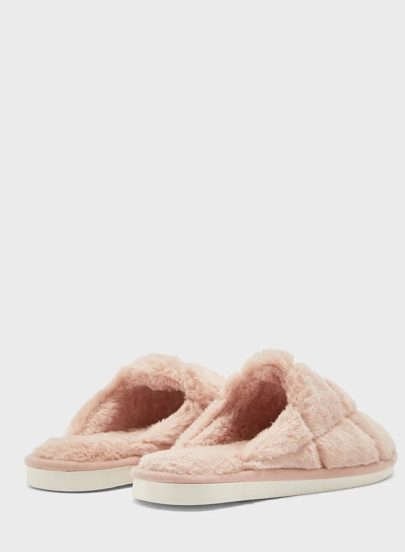 Ginger Quilted Mule Bedroom Slippers