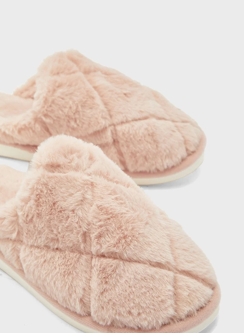 Ginger Quilted Mule Bedroom Slippers