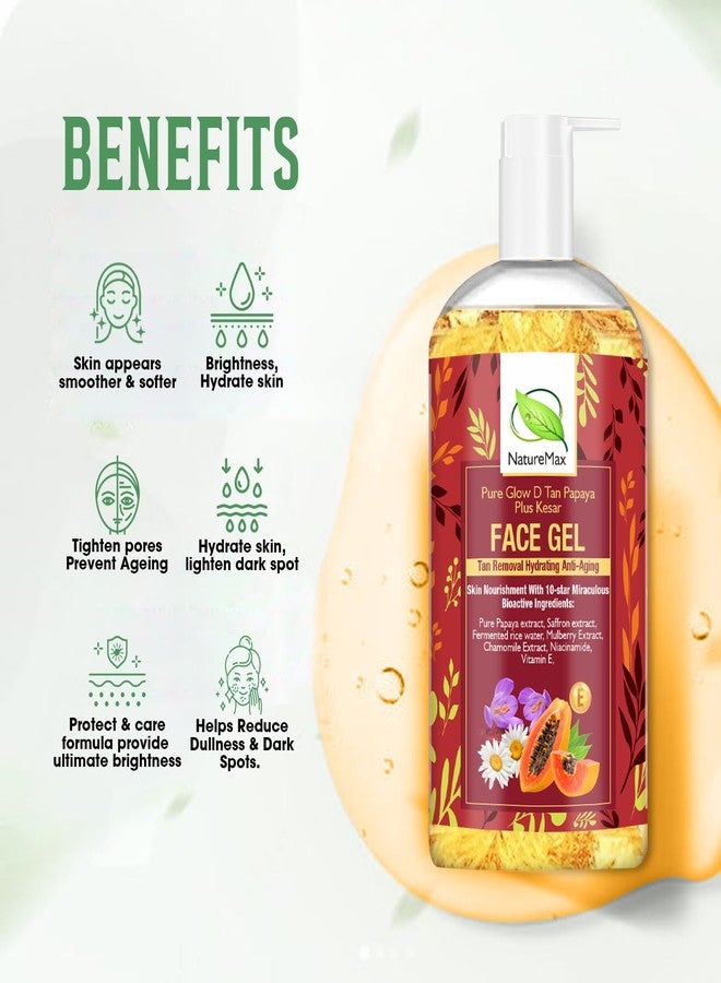 NATUREMAX غسول الوجه المرطب ناتشر ماكس بيور جلو الخالي من الكبريتات مع جل البابايا والزعفران لإزالة التصبغات - 200 مل + 300 مل | غسول وجه غني بالنياسيناميد وفيتامين E والكولاجين النباتي | منظف لطيف مضاد للبهتان مع الشاي الأخضر وإكليل الجبل والرمان | جل البابايا والزعفران لبشرة أكثر إشراقًا 10 مرات لبشرة زجاجية | طبيعي، خالٍ من السموم، تم اختباره من قبل أطباء الجلدية | للرجال والنساء | لجميع أنواع البشرة - Image 5