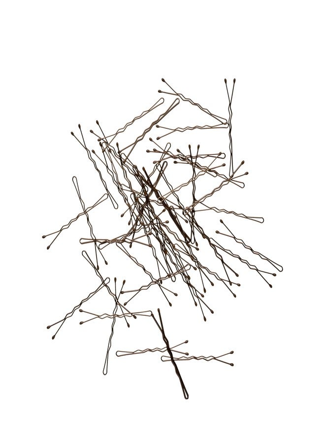 Goody SlideProof Bobby Pins, 48 Ct, Brunette Brown, High Gloss Bobby Hair Pins for Styling, Lock In Style, Comfortable, Pain-Free Styling Accessories for Women & Men, All Hair Types - Image 3