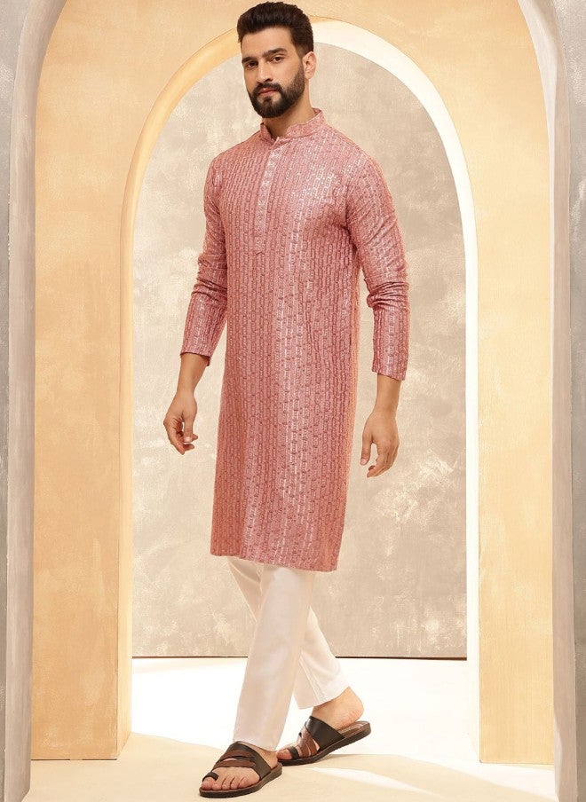 Sojanya قميص كورال مطرّز للرجال - Image 3