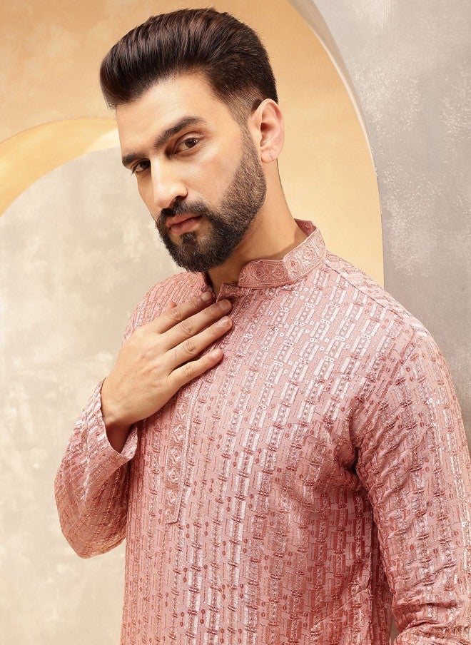 Sojanya قميص كورال مطرّز للرجال - Image 2