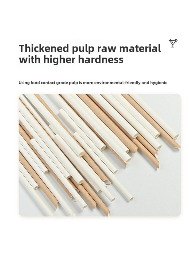 Paper Straw Short Tube Disposable Paper Straw Coffee 38-980mm Milk Tea Food Grade Paper Straw Manufacturer Amazo-Color:White-Specifications:5.5*87 Bulk  - Image 3