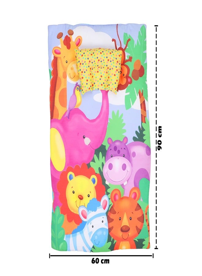AMARDEEP Baby Bedding with Pillow Digital Printed Jungle Theme (AD_Bedding_Animal_Pink) - Image 3