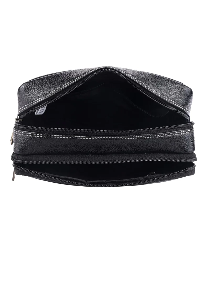 HAMMONDS FLYCATCHER Toiletry Bag Unisex-Genuine Leather Travel Organizer With Multiple Compartments-Black Toiletry Shaving Kit-Toiletry Organizer & Cosmetics Pouch For Women,10.5 CM Large,Small | JNSV