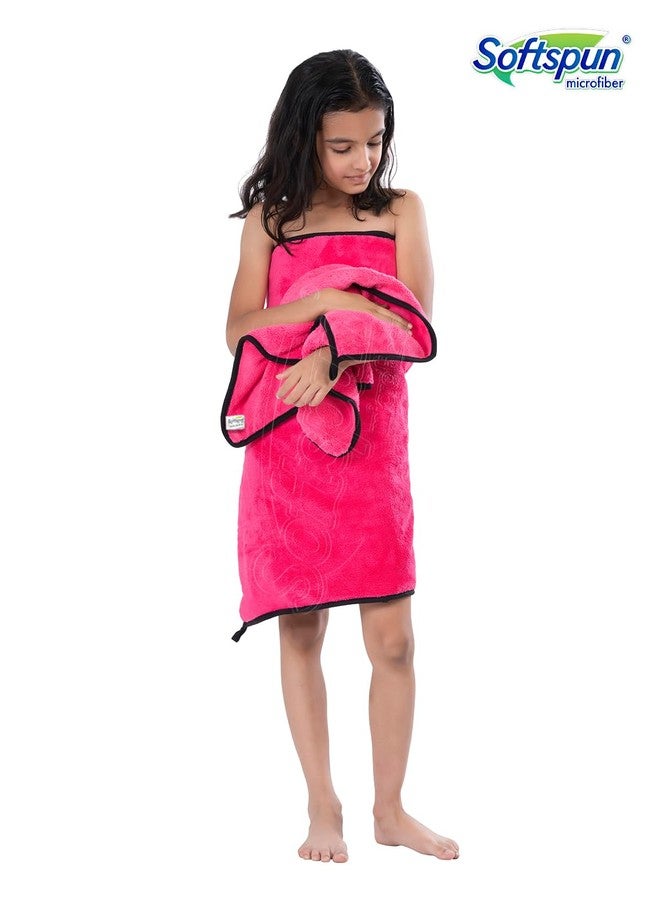SOFTSPUN Microfiber Wipes Large Baby Towel 2 pc Pink! Ultra Absorbent Super Soft & Comfortable Quick Drying for Men & Women Daily Use Extra Large Size Unisex.… - Image 3