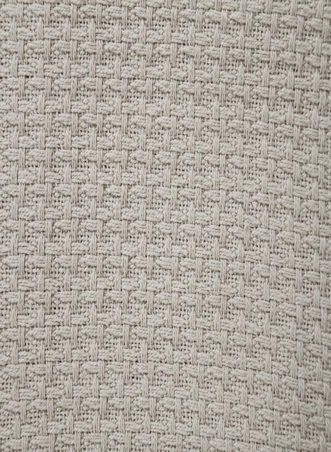 HILLFAIR 100% Combed Cotton Blanket- California King Size Bed Blankets- Warm Soft All Season Breathable Blankets- Extra Large Oversized California King Blanket-Cotton Blankets - California King Sand
