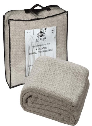 HILLFAIR 100% Combed Cotton Blanket- California King Size Bed Blankets- Warm Soft All Season Breathable Blankets- Extra Large Oversized California King Blanket-Cotton Blankets - California King Sand - pzsku/Z08F82ACA13BE0976AB96Z/45/_/1693489653/bd7d5c51-c190-492a-afd3-a85b4f54528c