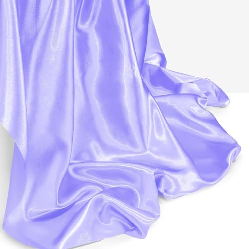 Filloxy Plain Silky Shine Satin Fabric Material for Fashion Design Stitching Multiple Use Includes Dress, Pillow Cover, Designer Cloths, Home Decor Material - 44" Hight (Lavender, 2 Meter) - Image 3