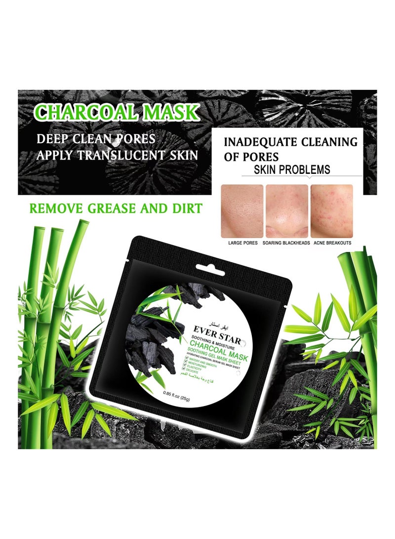 Ever star Soothing And Moisture Charcoal Mask One Piece 25g - Image 2