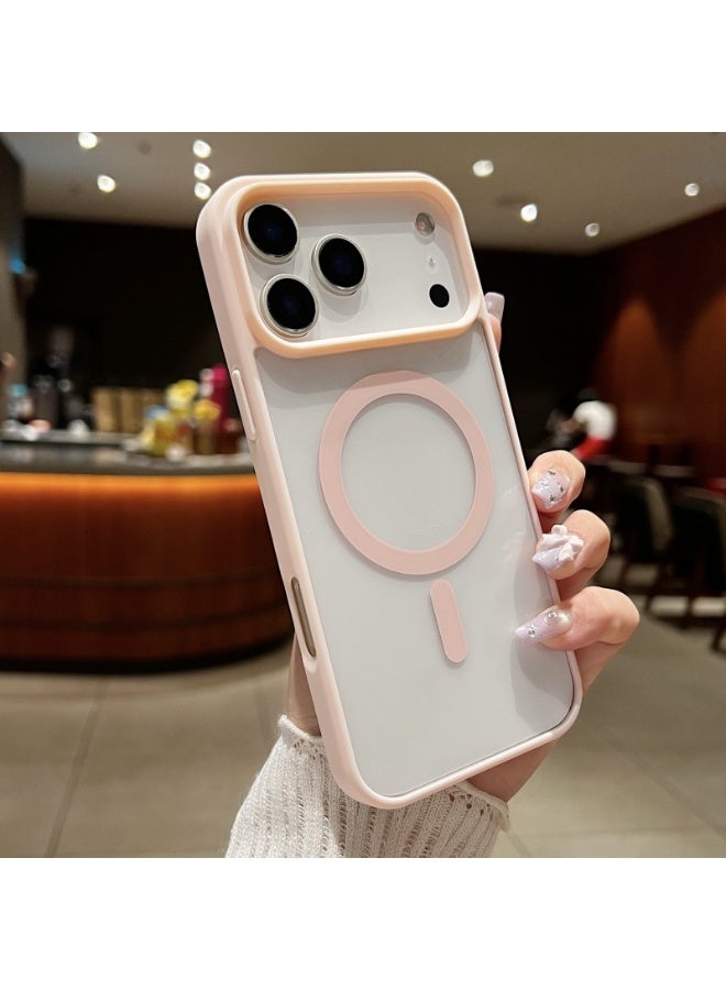 Magnetic Case for iPhone 17 Pro Case, Compatible with MagSafe, Plating Luxury Cover, Clear Soft TPU Shockproof Protective Phone Case, (Pink). - Image 1