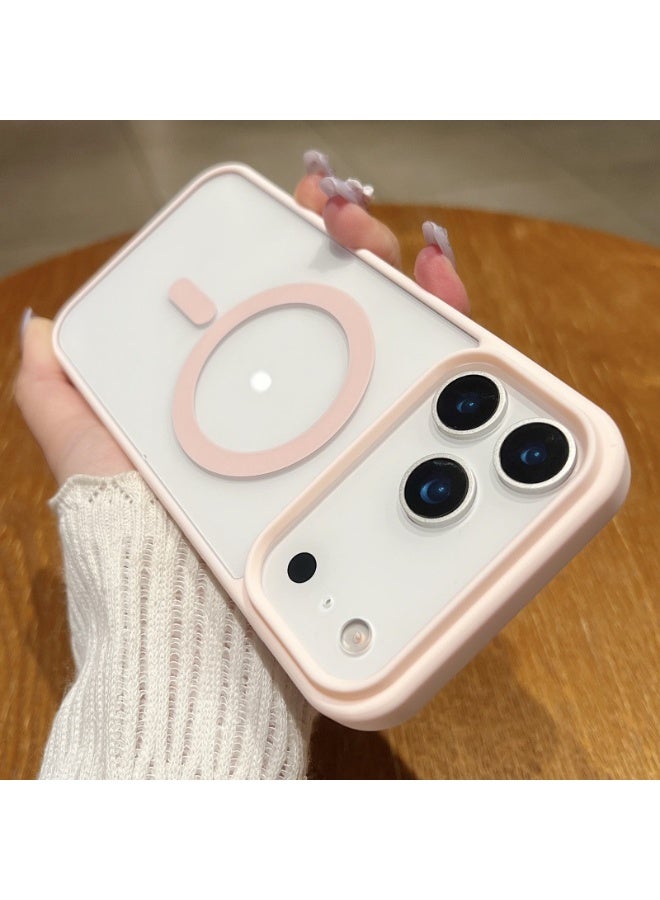 Magnetic Case for iPhone 17 Pro Case, Compatible with MagSafe, Plating Luxury Cover, Clear Soft TPU Shockproof Protective Phone Case, (Pink). - Image 2