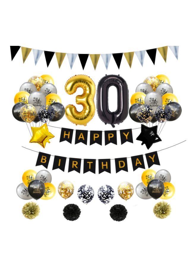 Loquat 30th Birthday Decoration Balloon Set - Image 1