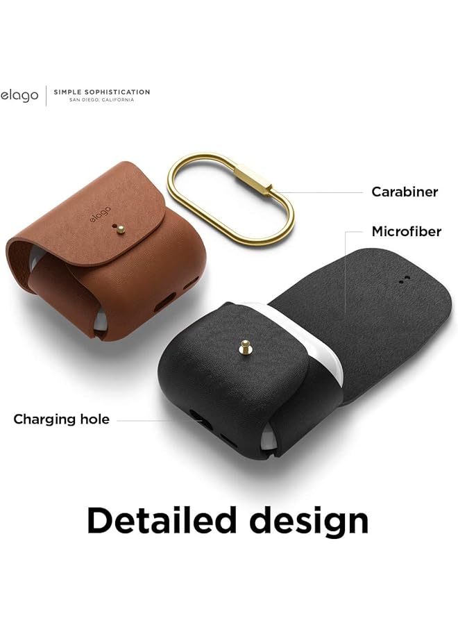Elago Airpods 3 Leather Case Black - Image 4