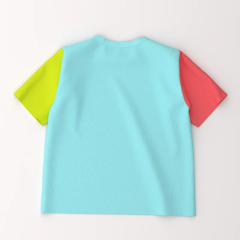 Nautinati Blue Nautinati Boys Cotton Graphic Printed Colourblock Sleeve T-shirt for Men | Best Price UAE