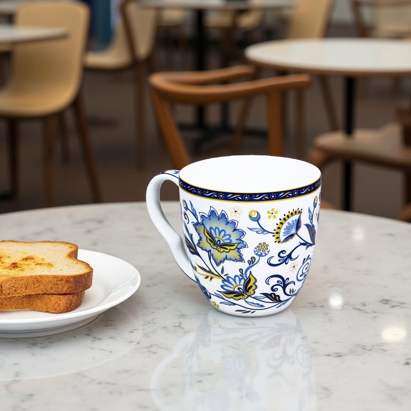 LanHong Bone China Coffee Mug Floral Coffee Tea Mug - 16 oz Cute Coffee Tea Cup with Floral Pattern - Birthday Christmas Gifts for Women Men Friend - Image 5