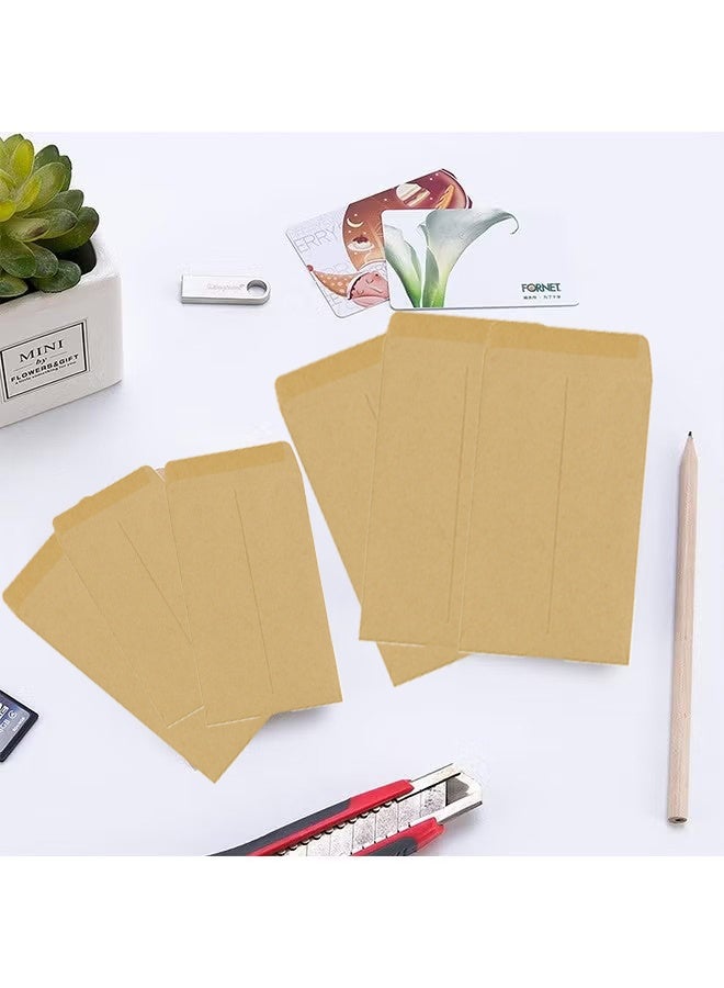 Happy D 100 Pack Seed Envelopes, Small Coin Envelopes, Self-Adhesive Kraft Paper Envelopes for Cash, Seeds, Mini Parts, Stamps, Storage, Office, Garden, or Wedding Gift (2.25"×3.5") - Image 2