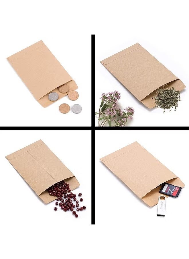 Happy D 100 Pack Seed Envelopes, Small Coin Envelopes, Self-Adhesive Kraft Paper Envelopes for Cash, Seeds, Mini Parts, Stamps, Storage, Office, Garden, or Wedding Gift (2.25"×3.5") - Image 5
