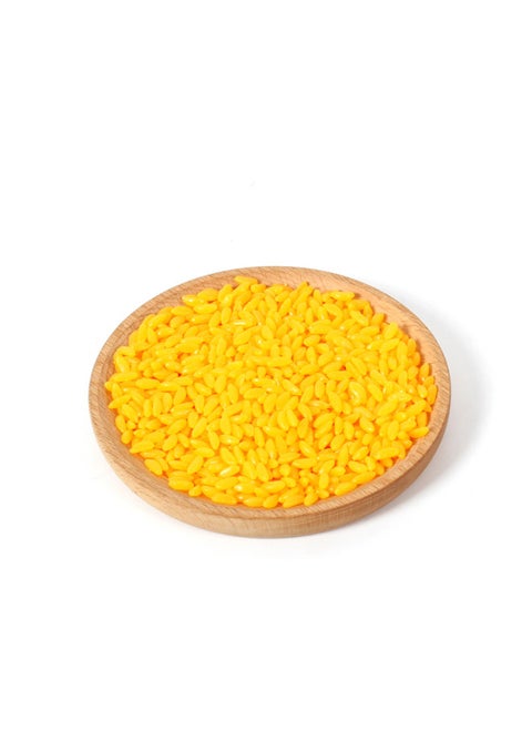 Simulation Grain Model Simulation Cashew Corn Rice Hazelnut Peanut Pea Raisin Decorative Props-Color:Yellow Rice