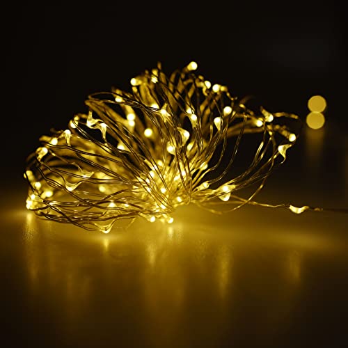 Karlling USB Plug in LED Fairy Lights,50 LED Bulbs 16 Ft Silver Wire Waterproof Starry String Lights for Bedroom Patio Garden Party Wedding Commercial Lighting (Warm White) - Image 4