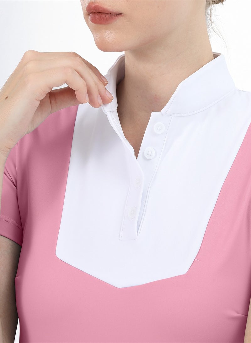 general Women Short Sleeve Equestrian T-shirts Summer Breathable Riding Horse Tops with M Pattern Equestrian Clothes - Image 3