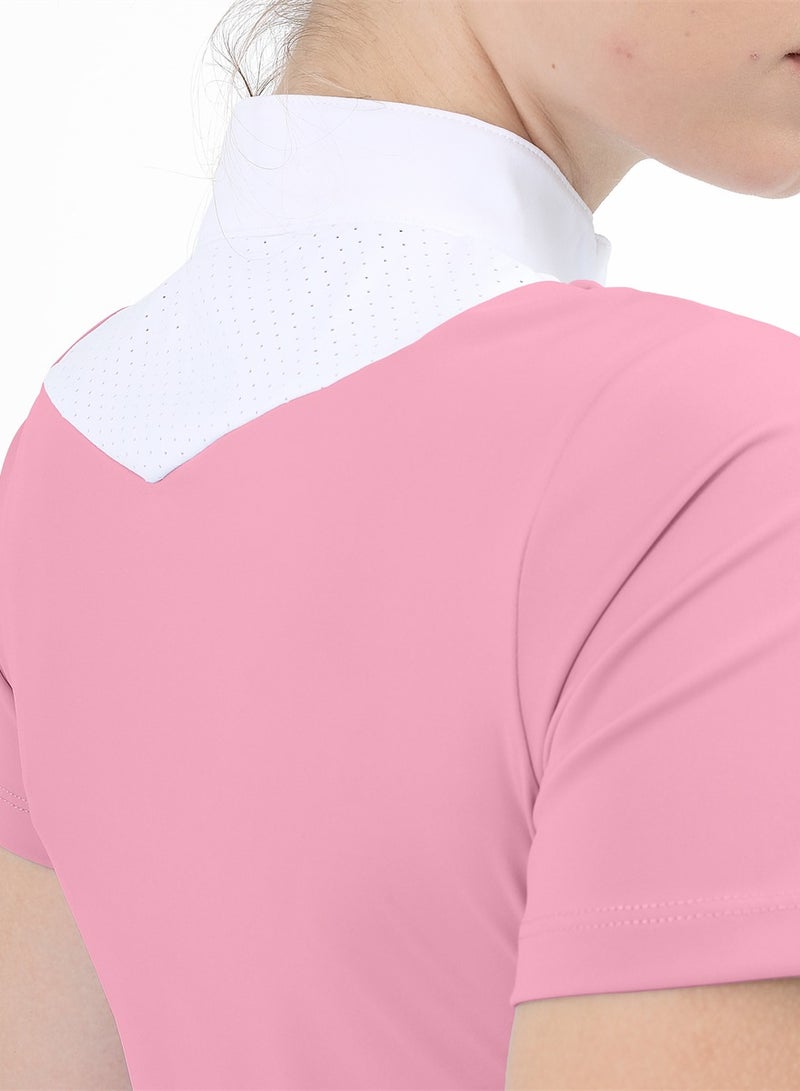 general Women Short Sleeve Equestrian T-shirts Summer Breathable Riding Horse Tops with M Pattern Equestrian Clothes - Image 4
