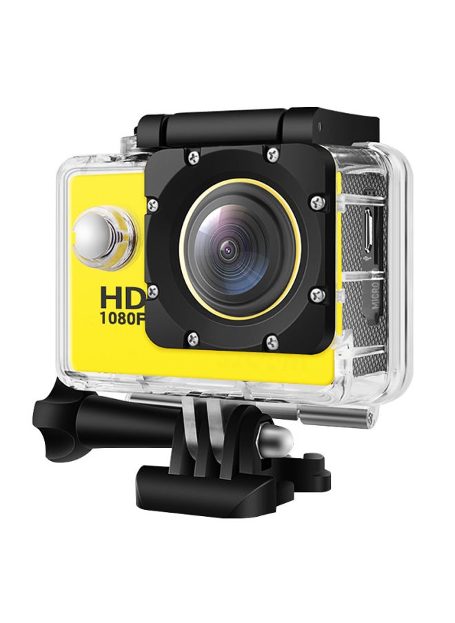 Generic Motorcycle Bike Helmet Ride Recorder Diving Sports Camera HD Waterproof Digital Video Camera-Body Color:Yellow Simplified Version-package 3  - Image 5